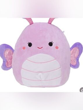 Squishmallows BRENDA THE BUTTERFLY IN light Purple Plush with Pink Belly